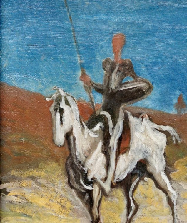 Painting of Don Quixote and Sancho Pansa by Honore Daumier