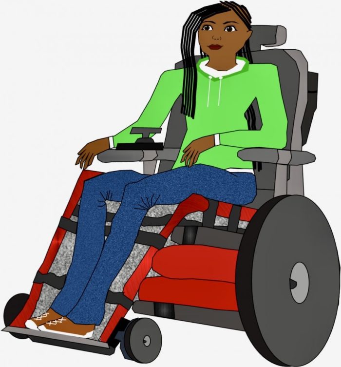 A disabled character created by The Wheelchair Teen for a comic.